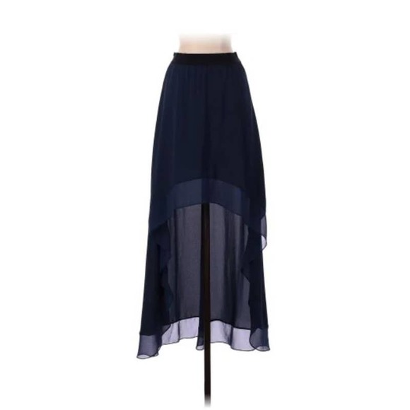 Abercrombie & Fitch Dresses & Skirts - Abercrombie & Fitch Large Sheer Navy Blue High Waist NWT
